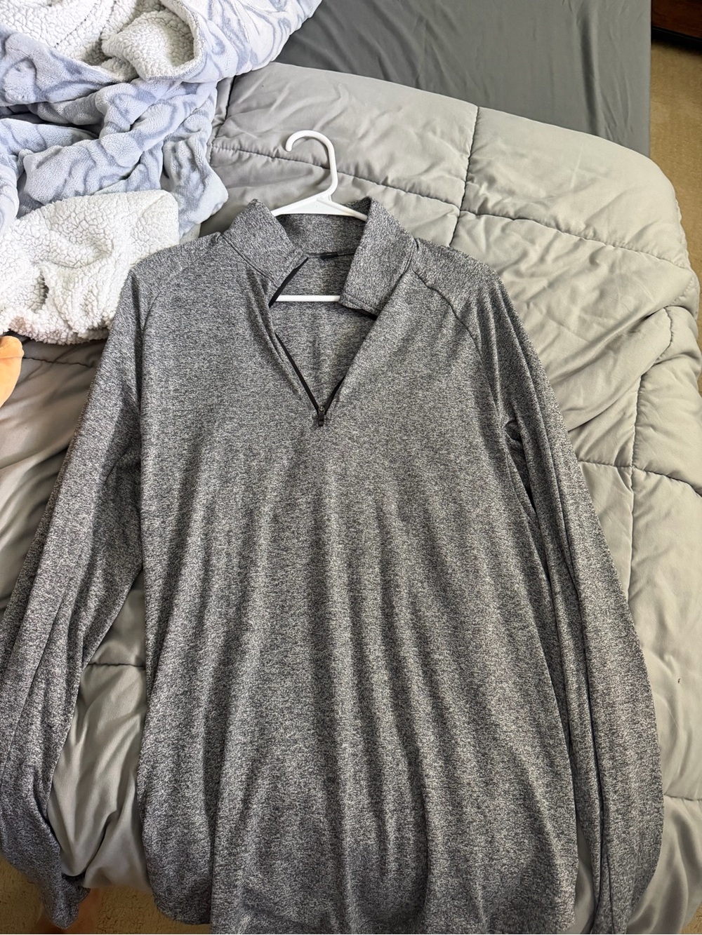 lululemon Men's Heather Gray Quarter-Zip Pullover